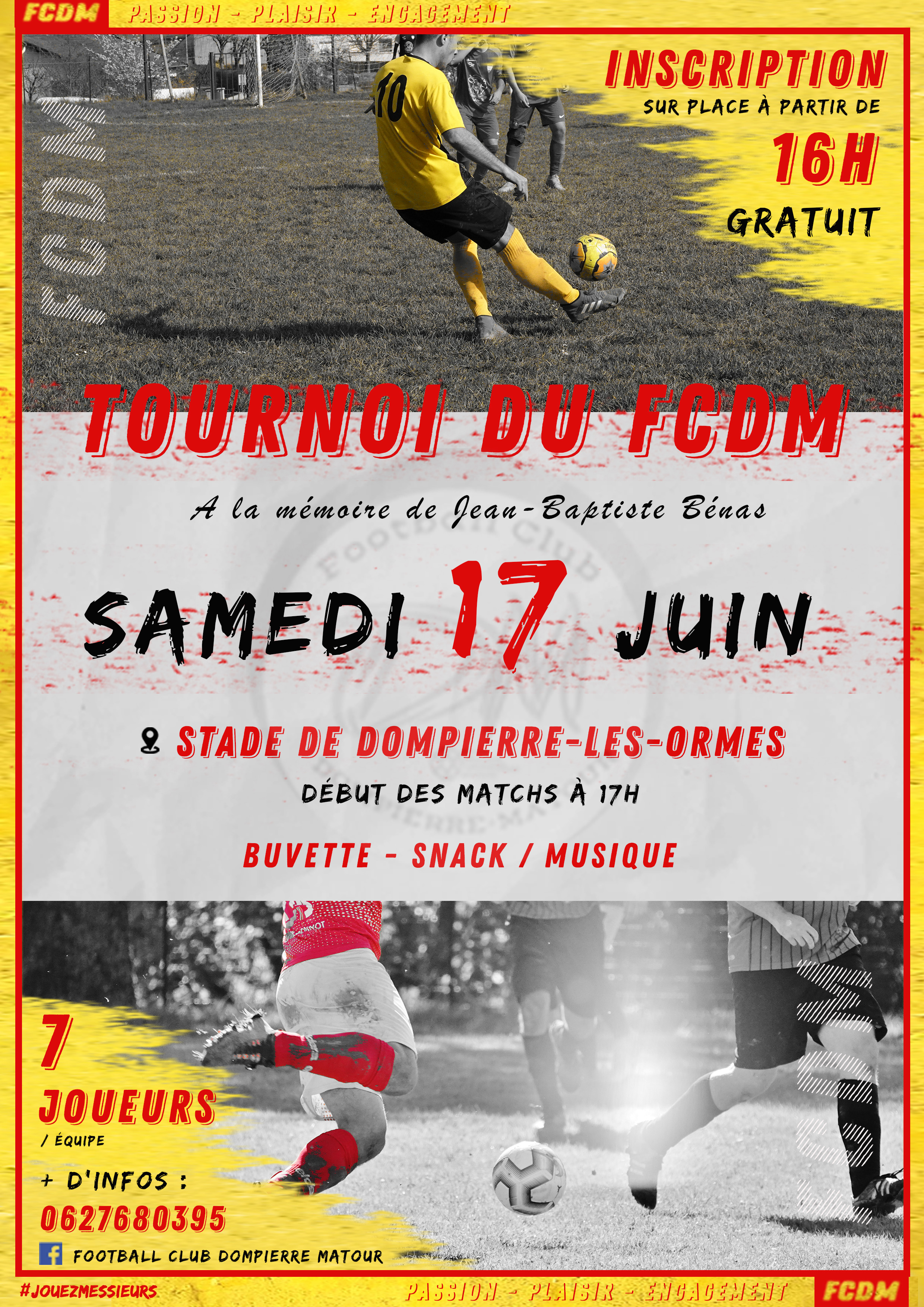 17 juin – Tournoi de sixte du FCDM